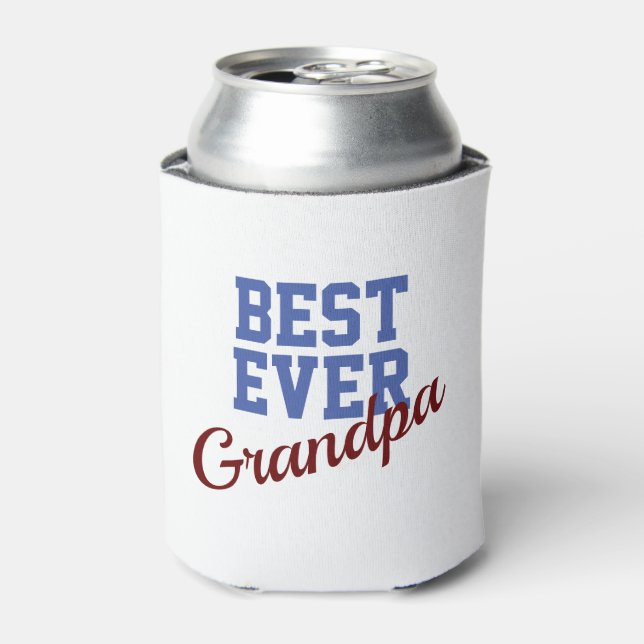 Custom Best Ever Grandpa Can Cooler (Can Front)