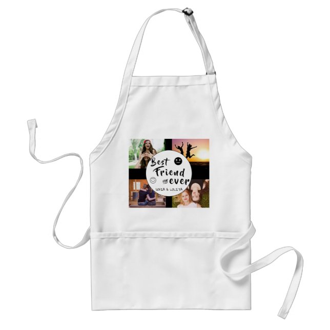 Custom Best Friend Forever Apron – 4-Photo Collage (Front)