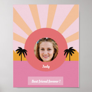 custom best friend forever photo modern art poster