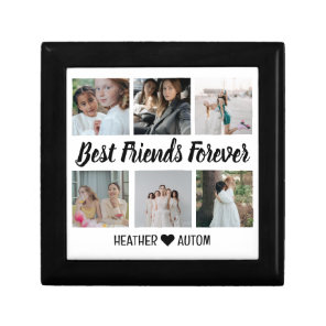 Custom Best Friend Photo Grid Collage Trinket Gift Box