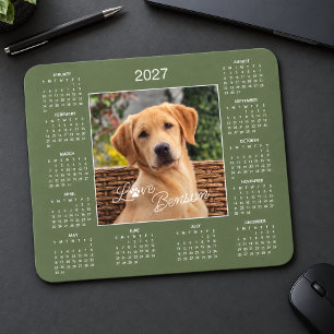 Custom Best Friend Photo Template 2027 Calendar Mouse Pad