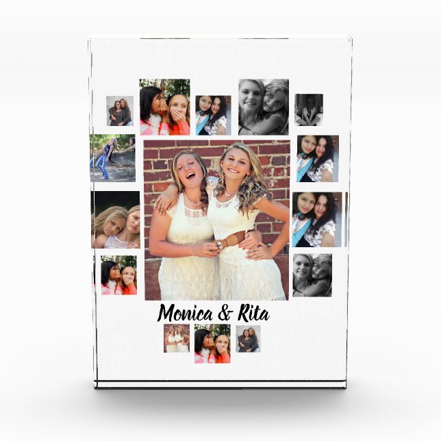 Custom Best Friends 15 Photo Collage Block (Front)