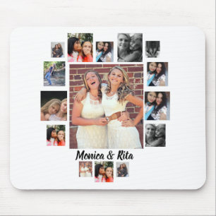 Custom Best Friends 15 Photo Collage Mouse Pad