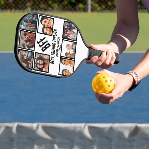 Custom Best Friends Forever BFF 8 Photo Collage  Pickleball Paddle