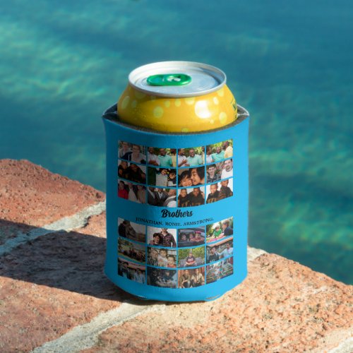 Custom Best Friends Forever Brothers Photo Collage Can Cooler