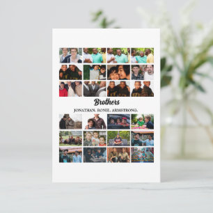 Custom Best Friends Forever Brothers Photo Collage Card