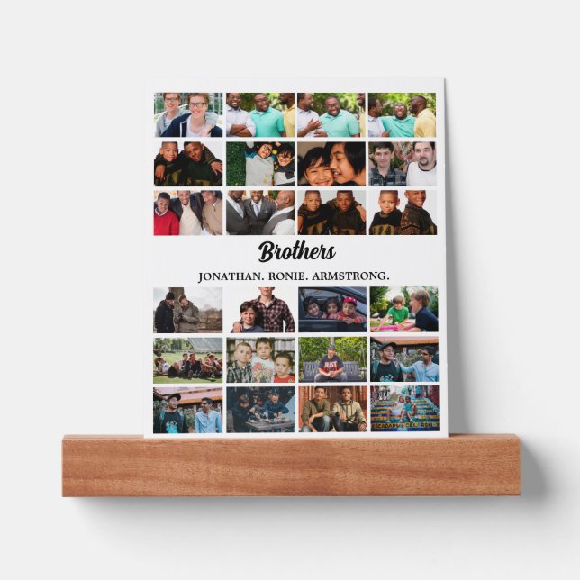Custom Best Friends Forever Brothers Photo Collage Picture Ledge (Front)