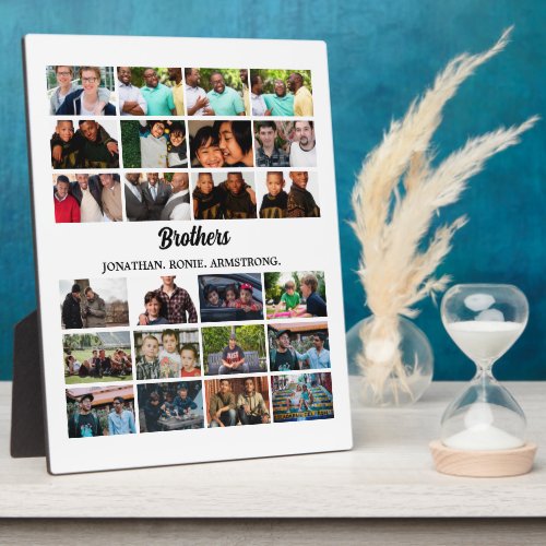 Custom Best Friends Forever Brothers Photo Collage Plaque