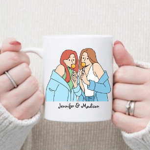 Custom Best Friends Gift Besties Friendship Coffee Mug