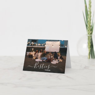 Custom Best Friends Photo Folded Holiday Card