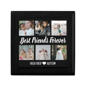 Custom Best Friends Photo Grid Collage Keepsake Gift Box Custom Best Friends Photo Grid Collage Keepsake Gift Box