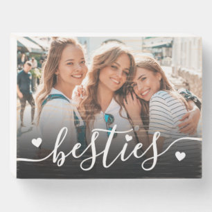 Custom Best Friends Photo Keepsake Wooden Box Sign