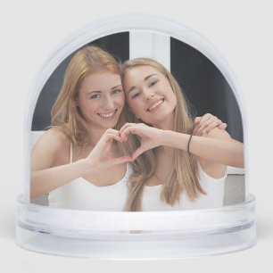 Custom Best Friends Photo Snow Globe