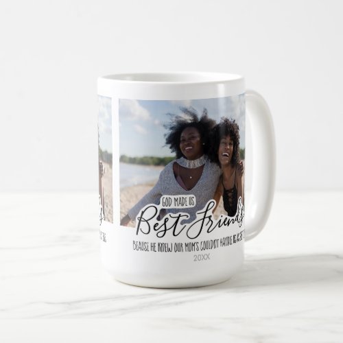 Custom Best Friends Photo Trendy Friendship Coffee Mug