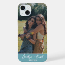 Custom Best Friends Photograph On Seafoam Blue