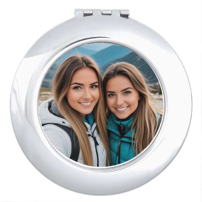 Custom Best Friends Picture Compact Mirror (Front)