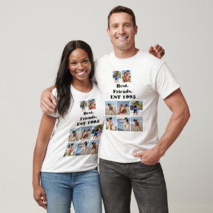 Custom Best Friends since 1995 8 photo collage T-Shirt