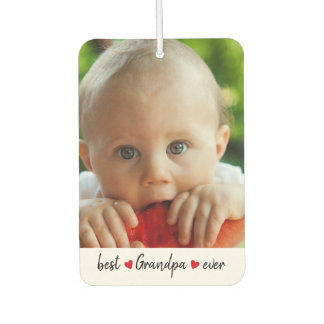 Custom Best Grandpa Ever 2 Photo  Air Freshener