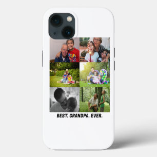 Custom Best grandpa ever 6 photo collage  iPhone 13 Case