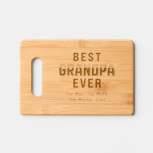 Custom Best Grandpa Ever Engraved Cutting Board