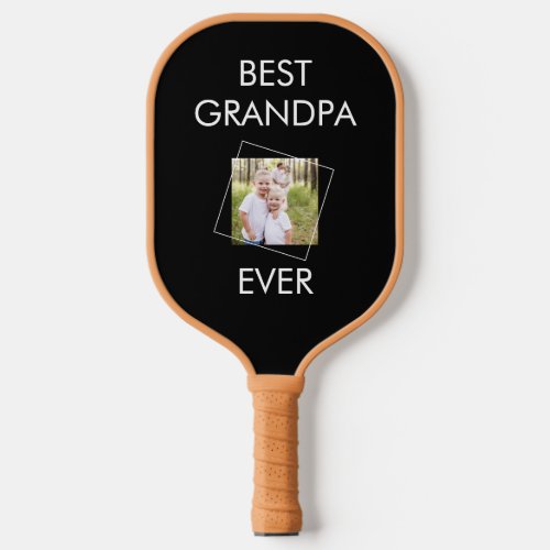 Custom Best Grandpa Ever Grandchild Photo  Pickleball Paddle