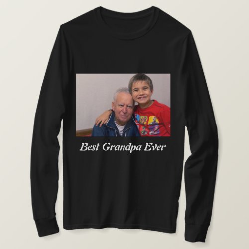 Custom Best Grandpa Ever Photo   T_Shirt