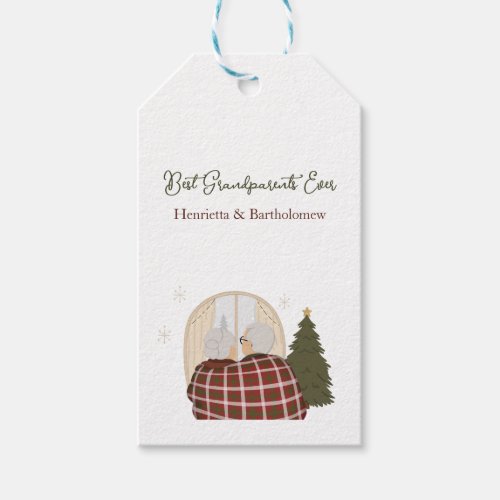 Custom Best Grandparents Christmas Gift Tags