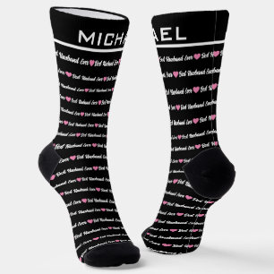 Custom "Best Husband Ever" Personalized Name Socks