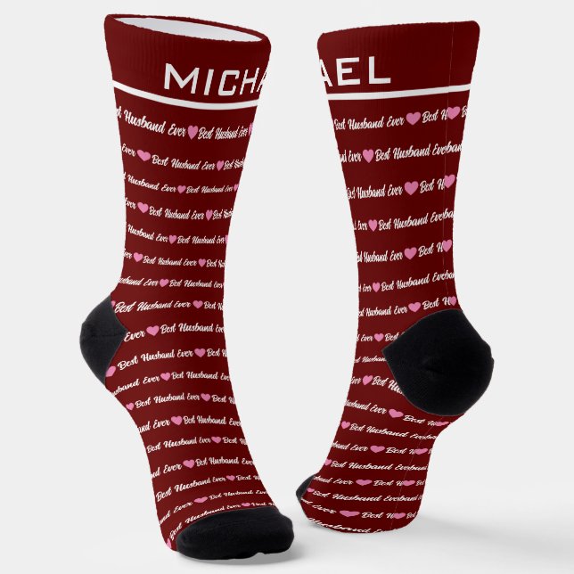 Custom "Best Husband Ever" Socks (Angled)