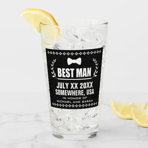 Custom Best Man Glass