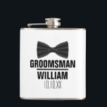 Custom Best Man Groomsman Wedding Flask<br><div class="desc">Personalize the name for your best man,  groomsmen or any other wedding party guest. Designed by Thisisnotme©</div>