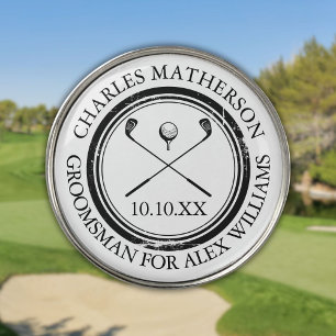 Custom Best Man Groomsman Wedding Golf Ball Marker