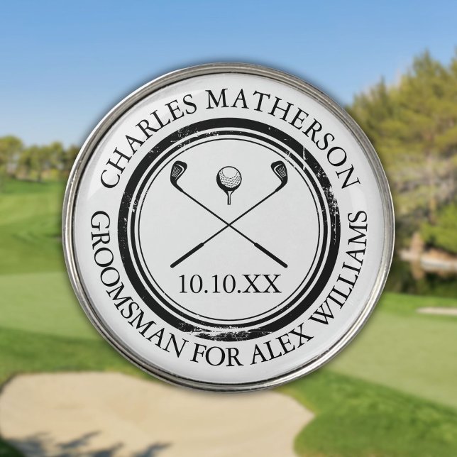 Custom Best Man Groomsman Wedding Golf Ball Marker (Custom Best Man Groomsman Wedding Golf Ball Marker)