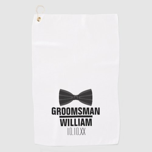 Custom Best Man Groomsman Wedding Golf Towel
