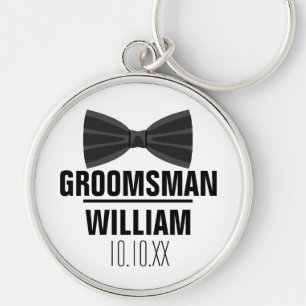 Custom Best Man Groomsman Wedding Keychain