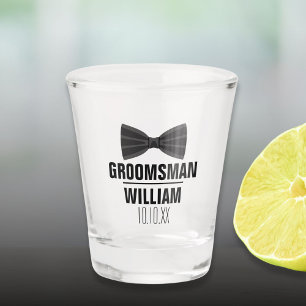 Custom Best Man Groomsman Wedding Shot Glass