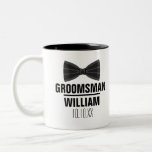 Custom Best Man Groomsman Wedding Two-Tone Coffee Mug<br><div class="desc">Personalize the name for your best man,  groomsmen or any other wedding party guest. Designed by Thisisnotme©</div>