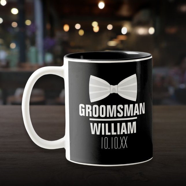 Custom Best Man Groomsman Wedding Two-Tone Coffee Mug (Custom Best Man Groomsman Wedding Two-Tone Coffee Mug)