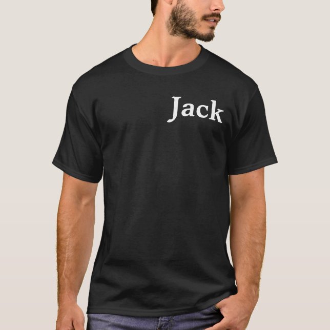 Custom Best Man Minimal Bachelor Party Gift Name T-Shirt (Front)