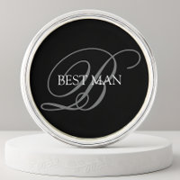 Custom Best Man Monogram Elegant