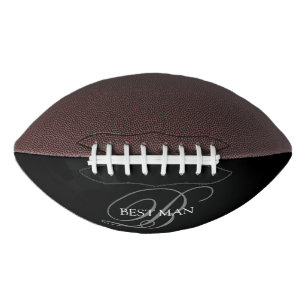 Custom Best Man Monogram Football
