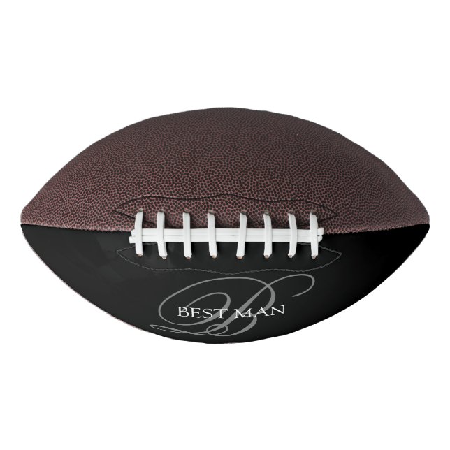 Custom Best Man Monogram Football (Front)