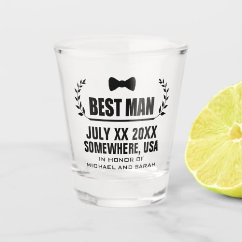 Custom Best Man Shot Glass