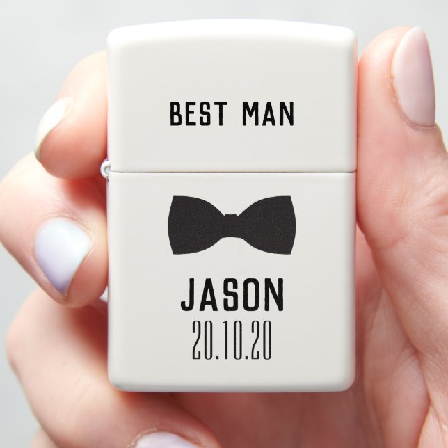Custom Best Man Zippo Lighter (In Hand)