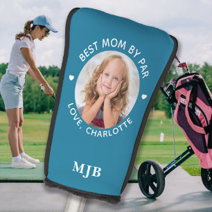 Custom Best MOM By Par Personalized Monogram Photo Golf Head Cover