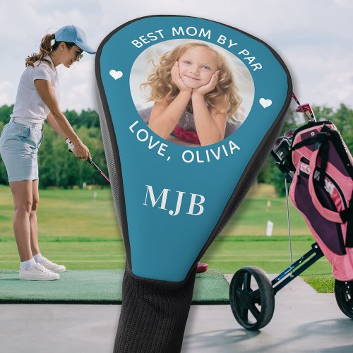 Custom Best MOM By Par Personalized Monogram Photo Golf Head Cover
