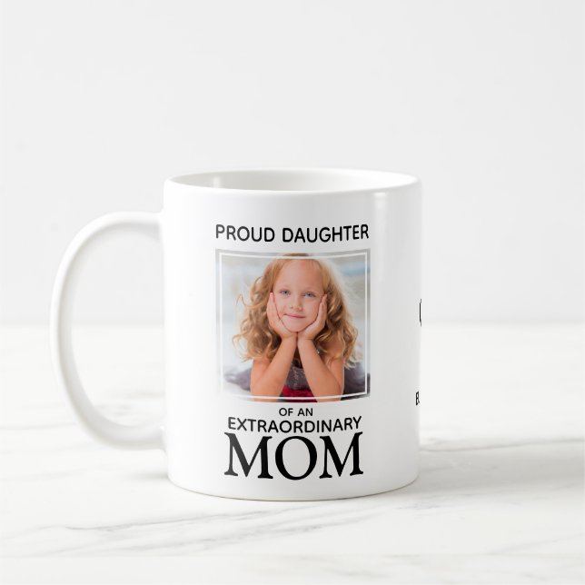 Custom Best Mom Ever Photo Coffee Mug (Left)