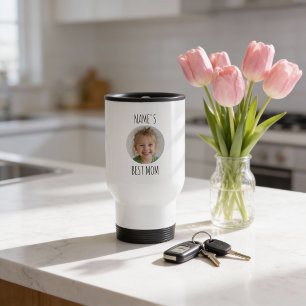 Custom Best Mom Personalized Face Photo Travel Mug