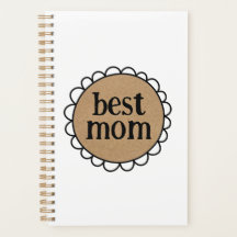 Custom BEST MOM Scalloped Edge
