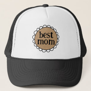 Custom BEST MOM Scalloped Edge Trucker Hat